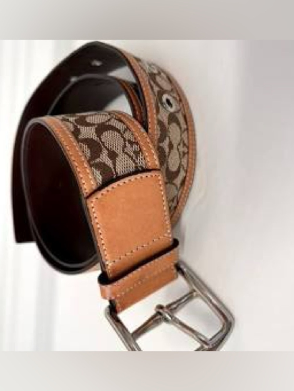 Coach Signature Jacquard Soho Monogram belt